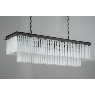 Подвесная люстра 1920s Odeon KR0387P-10C/P black/frost